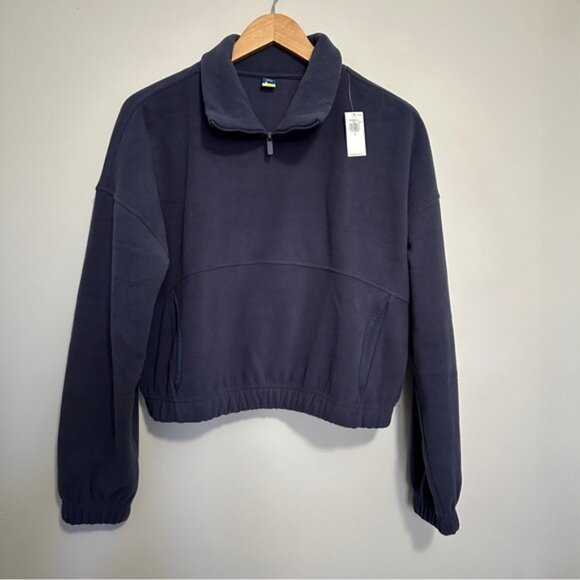Old Navy Micro Fleece Cropped Pullover in 'Volcanic Glass', Size Large - Picture 8 of 11
